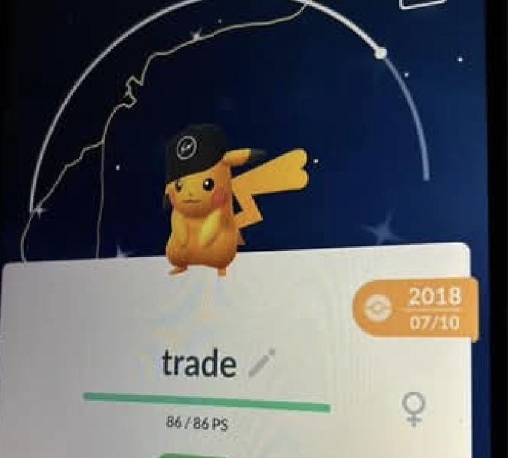 Pokémon Go Shiny Pikachu Blue T-Shirt Jeju Special Background PTC or TRADE