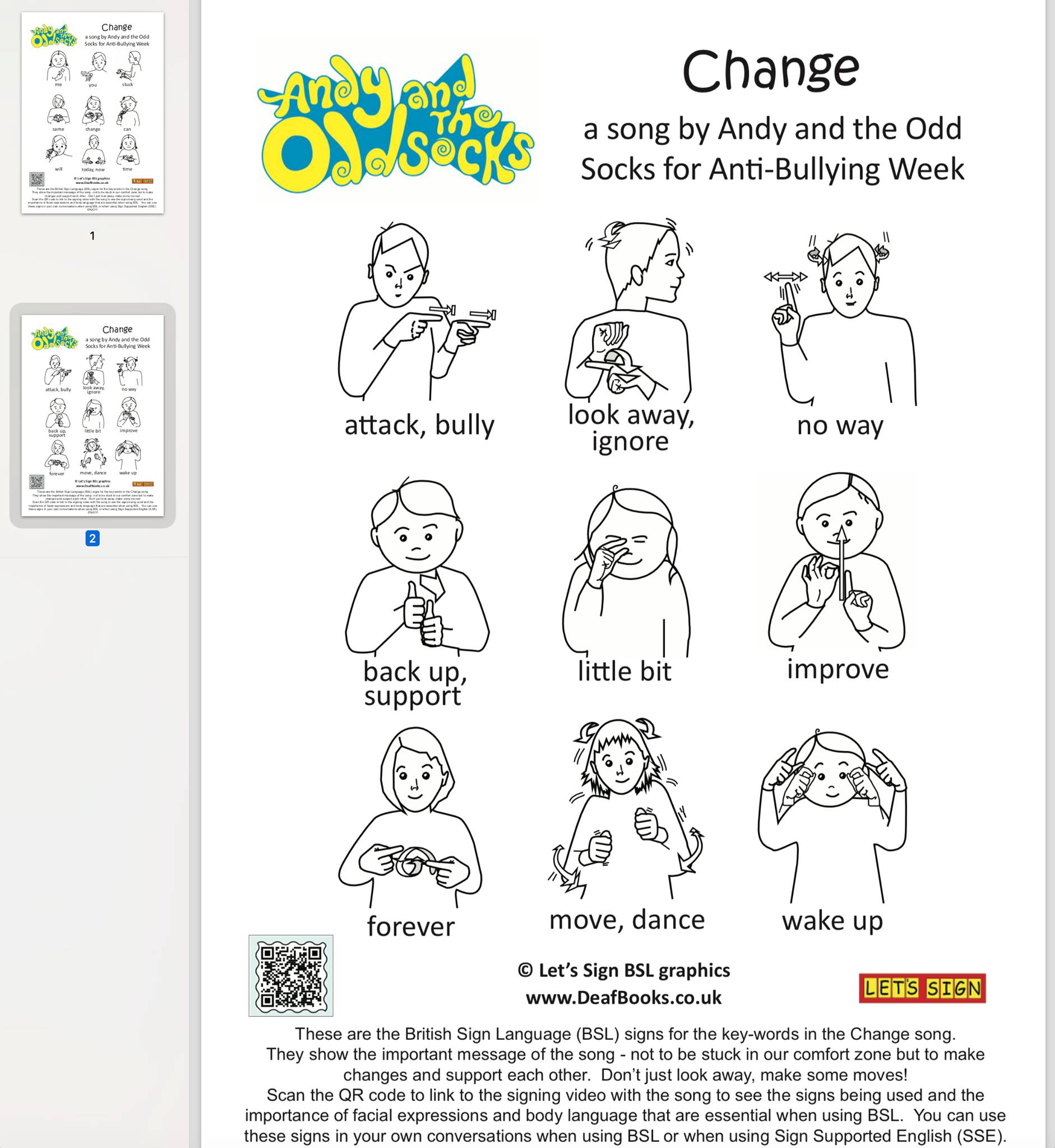 The British Sign Language version... - Andy and the Odd Socks