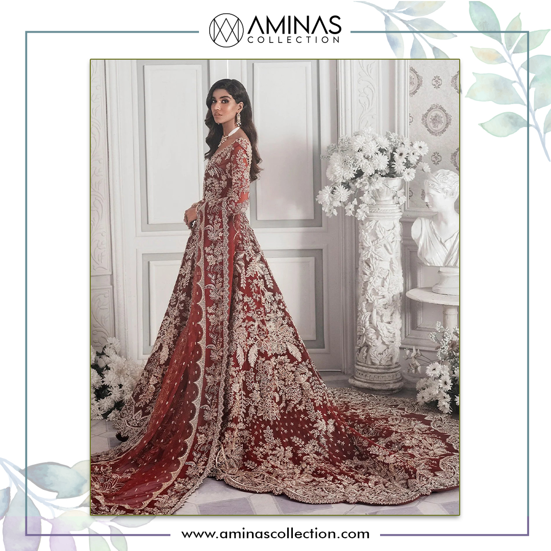 Amina s - Aminas Collection Maroon And Red Bridal Maxi ORDER AT WA 923244256425 or website aminascollection com visit instagram page Instagram com aminascollection11 Cod bestseller We Ship Worldwide For visit Ist floor diamond supreme foam near