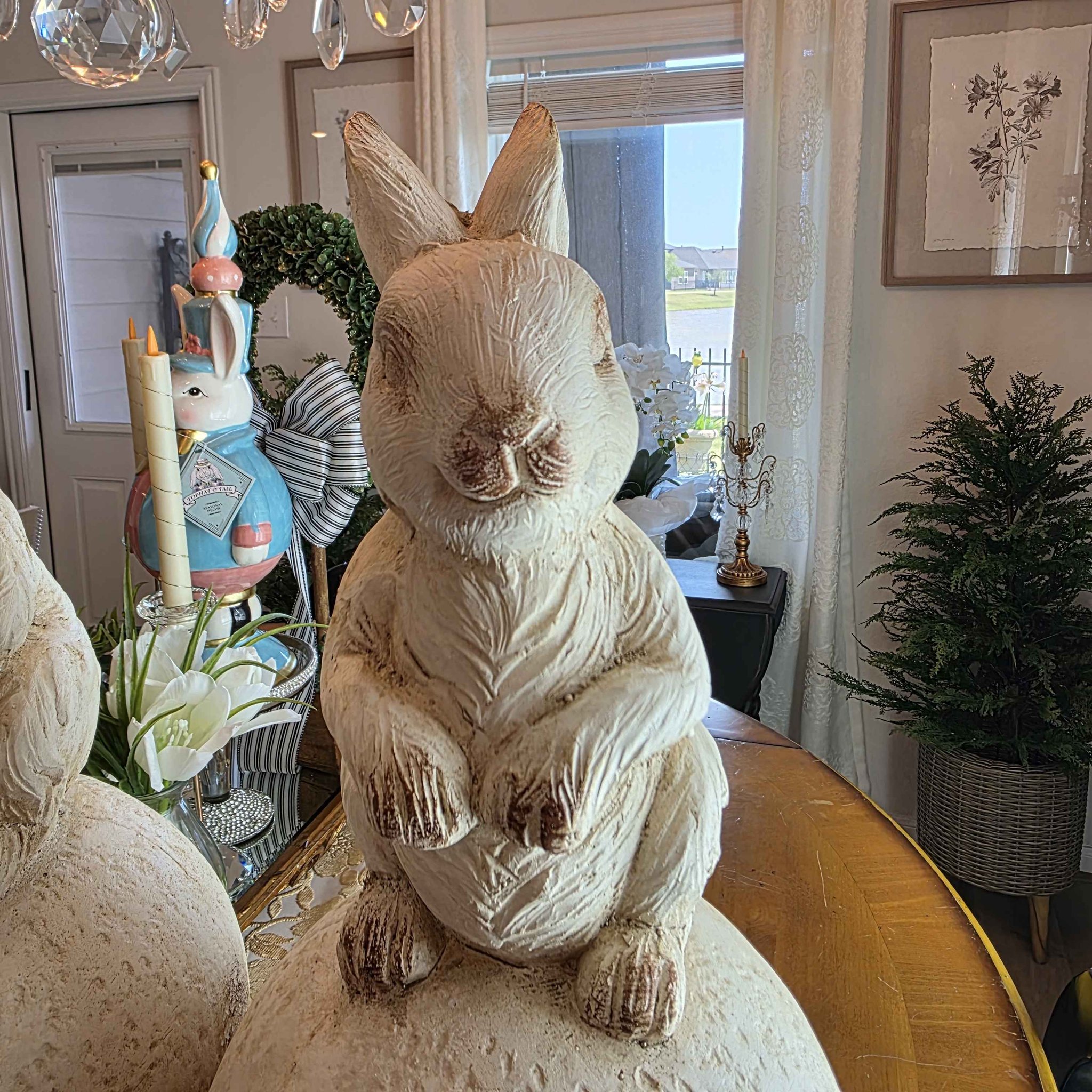 24” Bunny Rabbit Finial Garden Pedestals – Set of 2 - Potter Barn ...