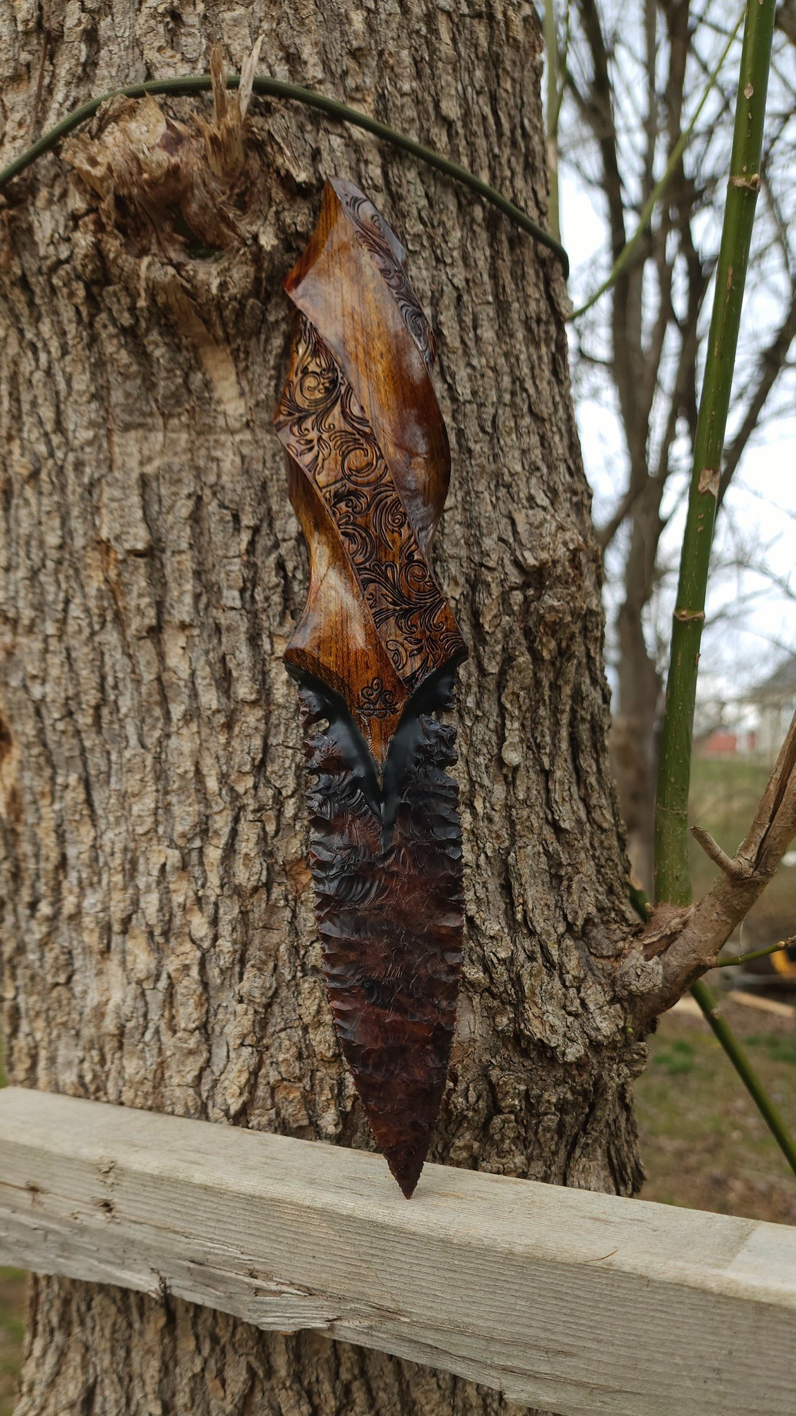 Armenian Obsidian Dagger with Osage Orange Wood Handle