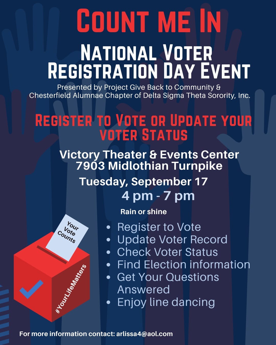 ‼️JOIN US TOMORROW‼️ Come out to register to vote and/or update your ...