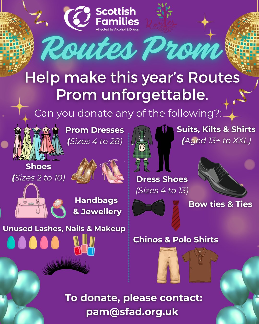 Scottish - Help With Our Prom Night! We’re looking for gently used or ...