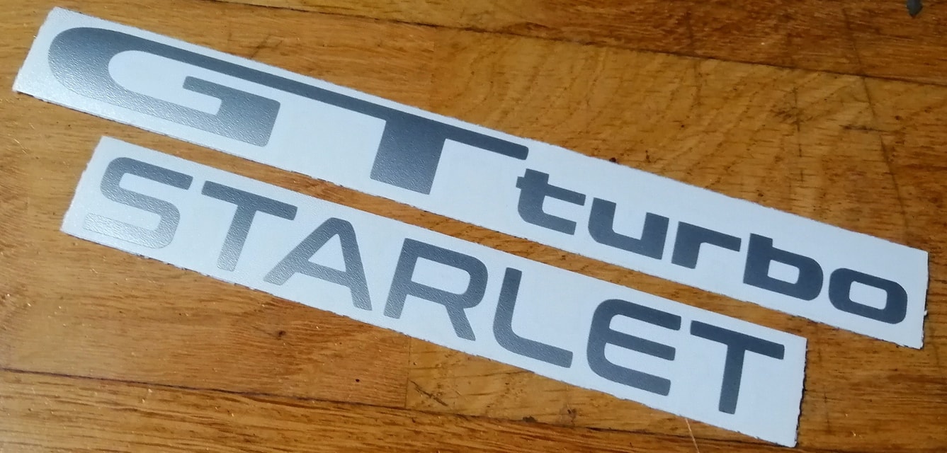 Veist - ⭐️STARLET GT TURBO rear replacement decals for...
