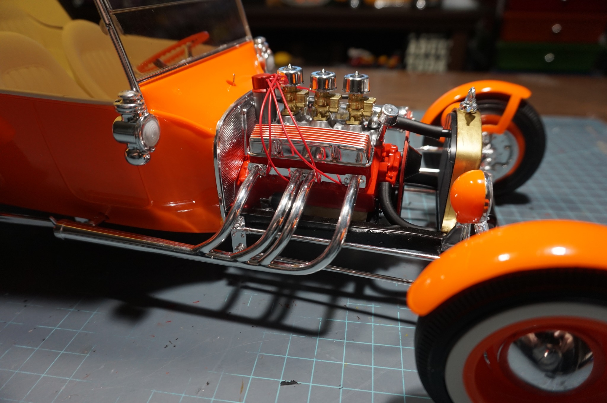 1/8 Buick finned brake drum Lindberg Monogram Revell Rat Hot Rod big deuce 1/8th
