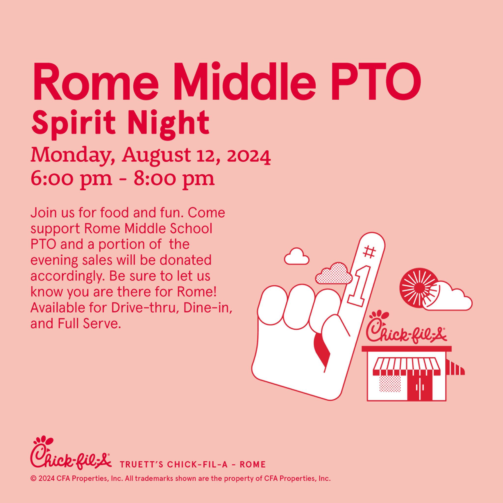 Truett's - Join us tonight for a Spirit Night 6-8pm for Rome Middle ...