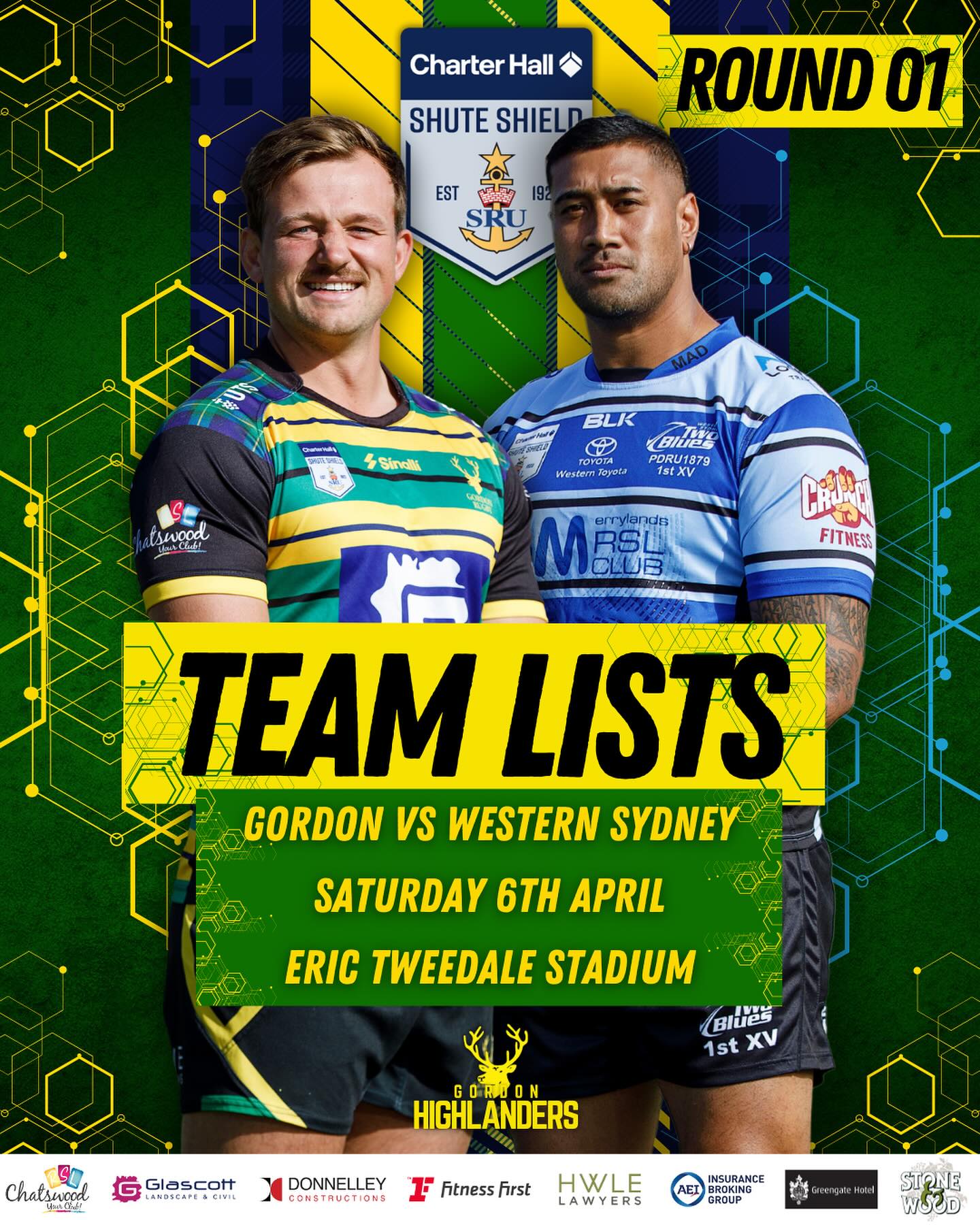 TEAM LISTS - RD1 vs... - Gordon Rugby - The Highlanders | Facebook