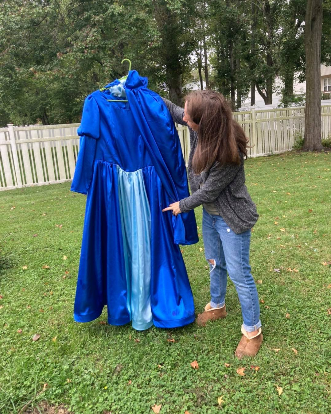 fairy godmother blue dress Our little gown for little 5 years old customer 🥰 Can't wait to see. Thank you @snowflakehime for choosing our work again 😘😘 # fairygodmother #disneycosplayer #cinderellaliveaction Size:8W Pinterest: @diormaddiee🥡 ffspring25 Maxi dress decorative patterning