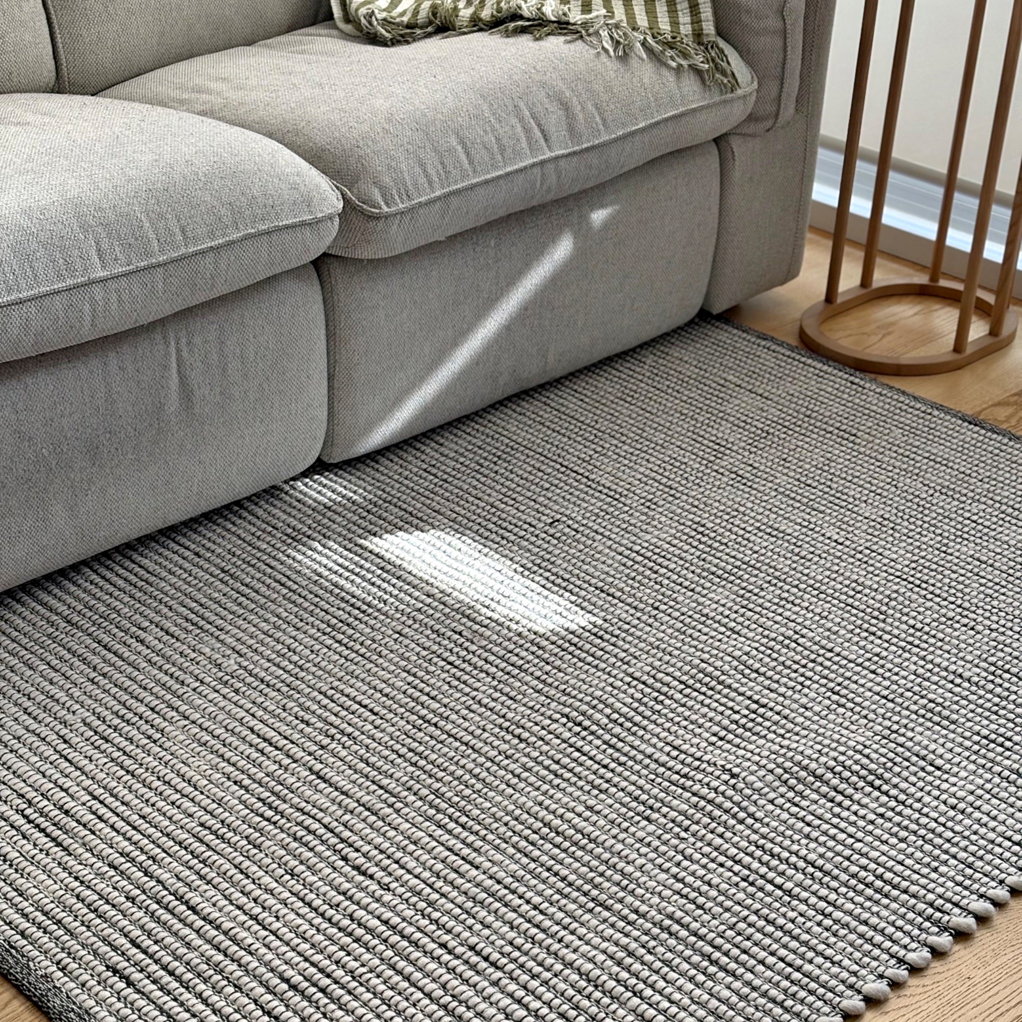 Large leather wove rug grey blue and beige - Area Rugs - Melbourne ...