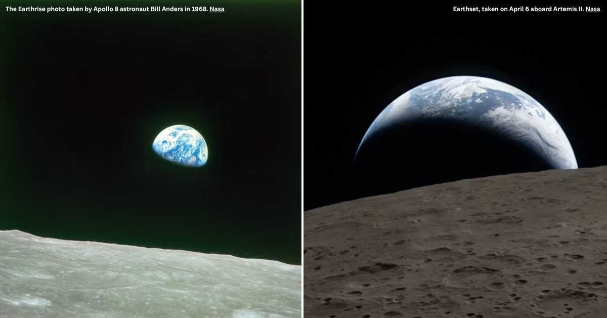 🌍🚀 EARTHRISE VS EARTHSET 🌑 Apollo 8 captured Earthrise on