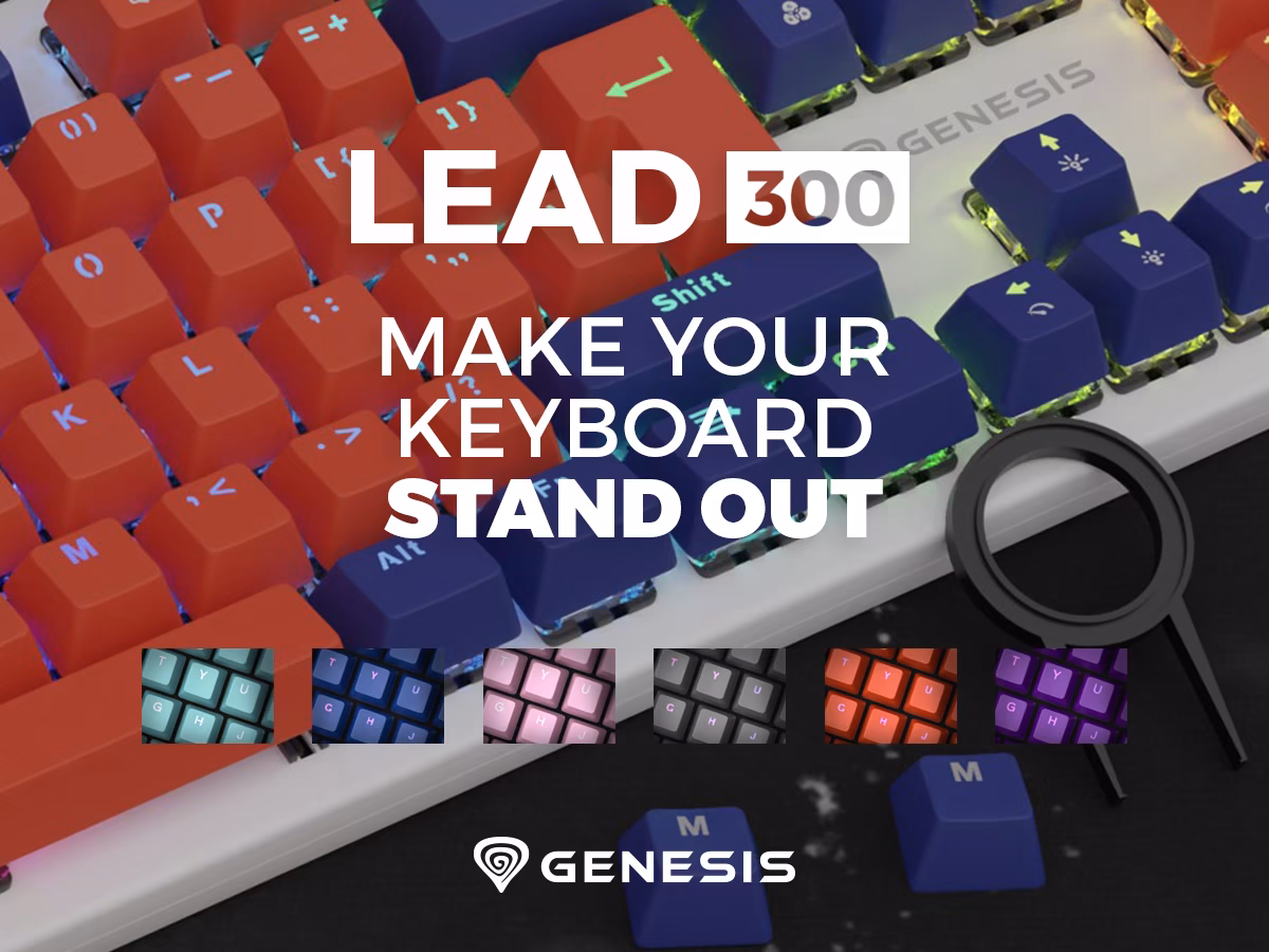 Genesis - Meet the Genesis Lead 300! 🤩 Durable double-shot keycaps are ...