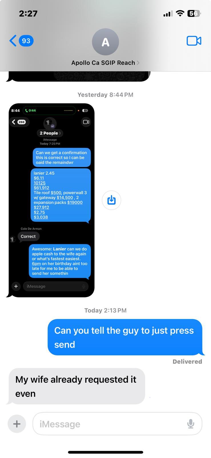 Scam alert about Apollo Connolly solar deal