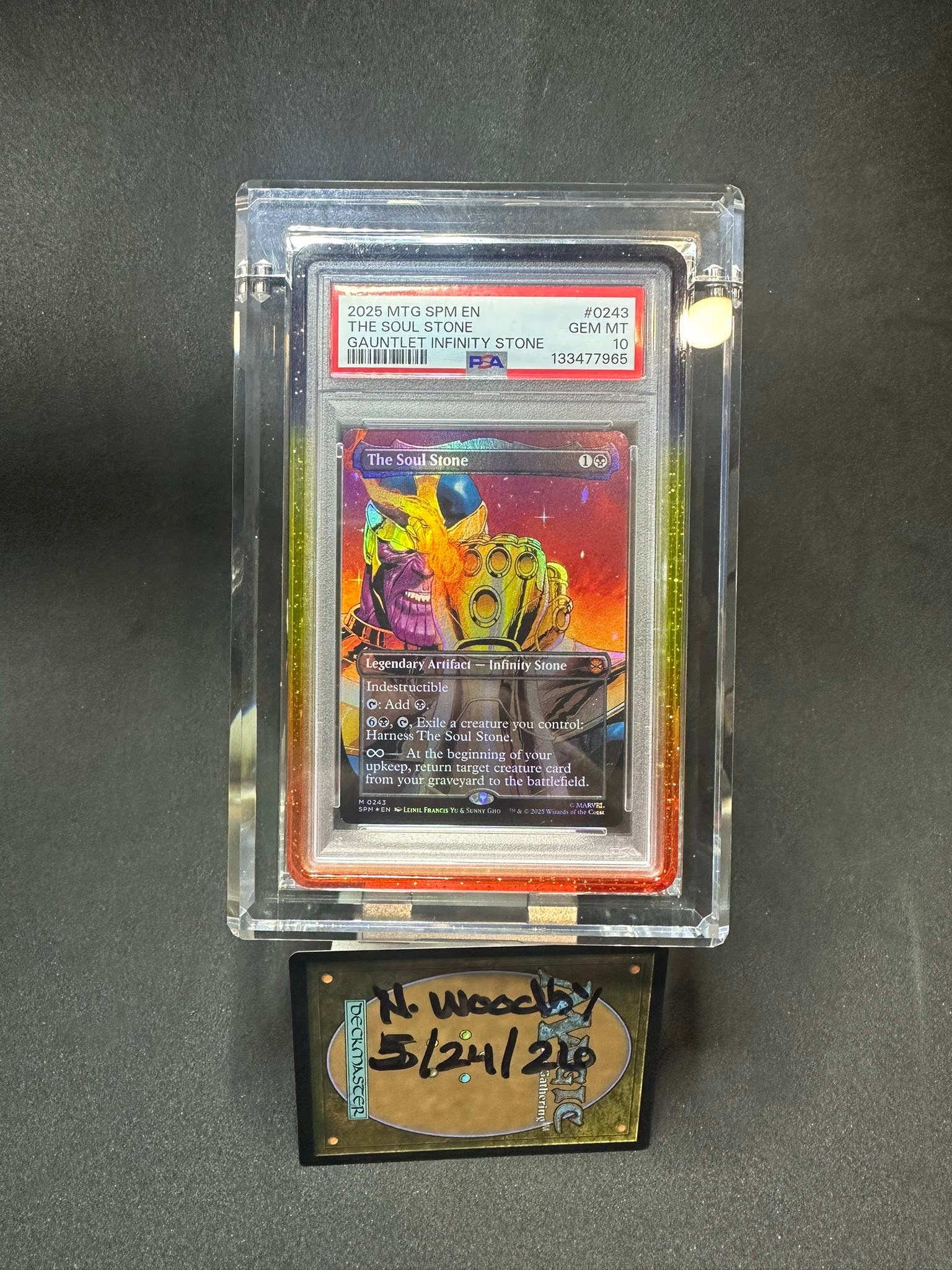 PSA 10 Spider-Man The Soul Stone card for sale