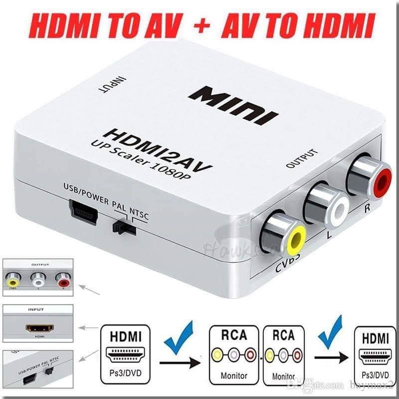 Abwab - ((HDMI TO AV + AV TO HDMI)) #Converter #Input #Output #Splitter ...