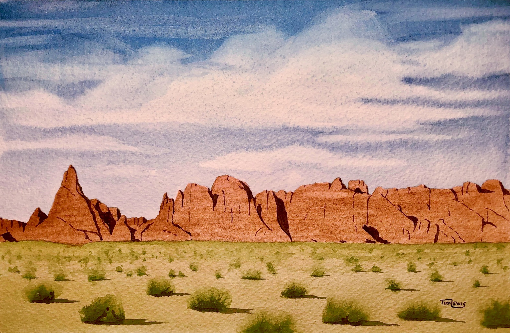 What are the characteristics of a ridgeline in Arches National Park?