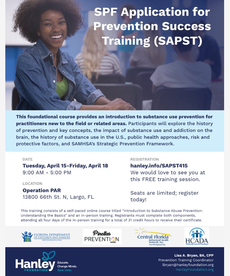free SPF Application for Prevention Success Training!