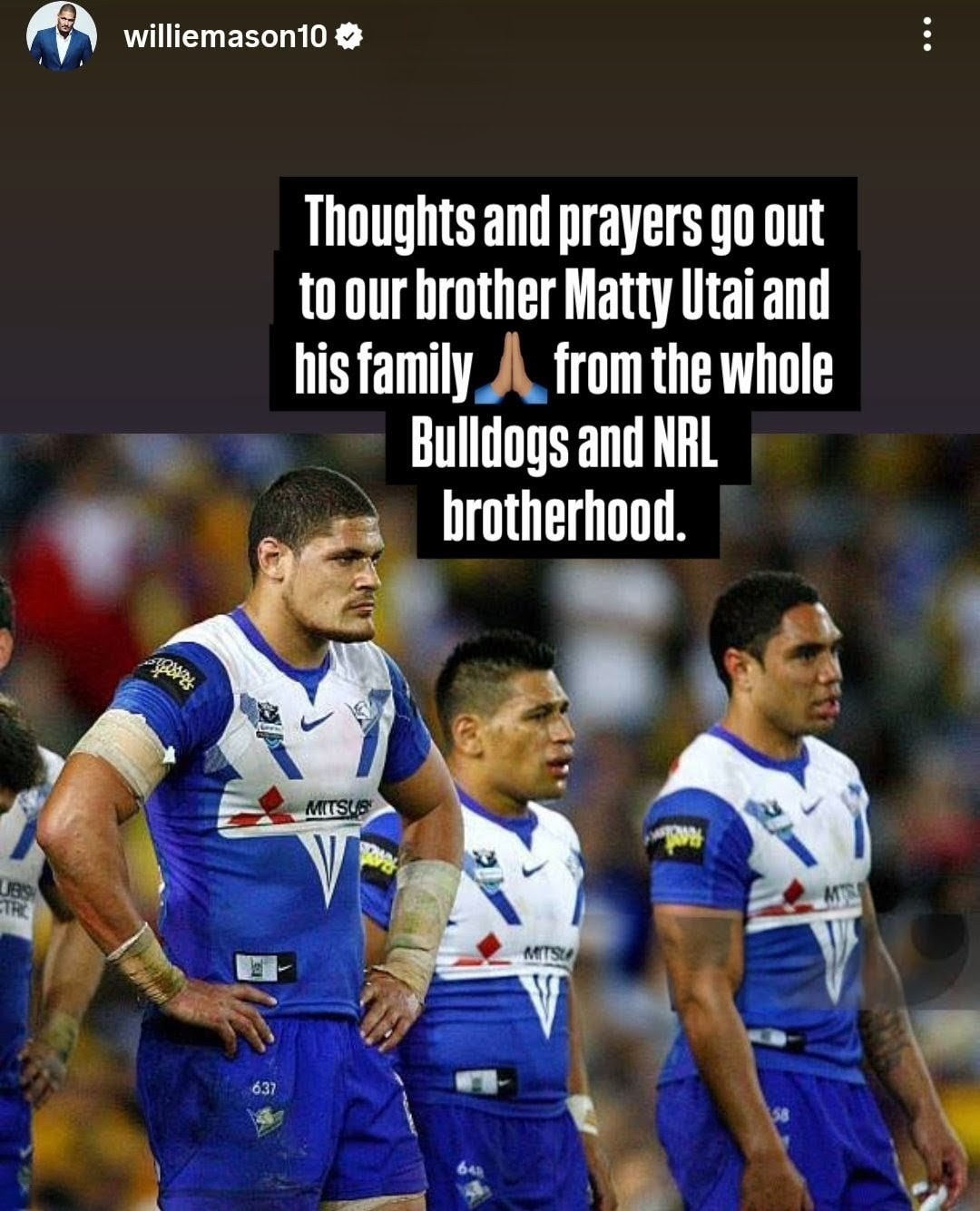 Bulldogs 4 Life - Willie Mason : Thoughts And Prayers Go... | Facebook