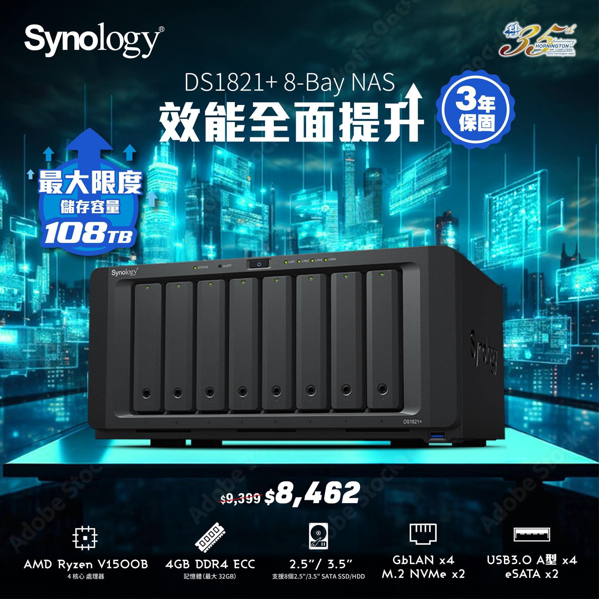 漢澳科技- Synology ?【8-Bay NAS 】DS1821+ ? 馬上購買? : https 