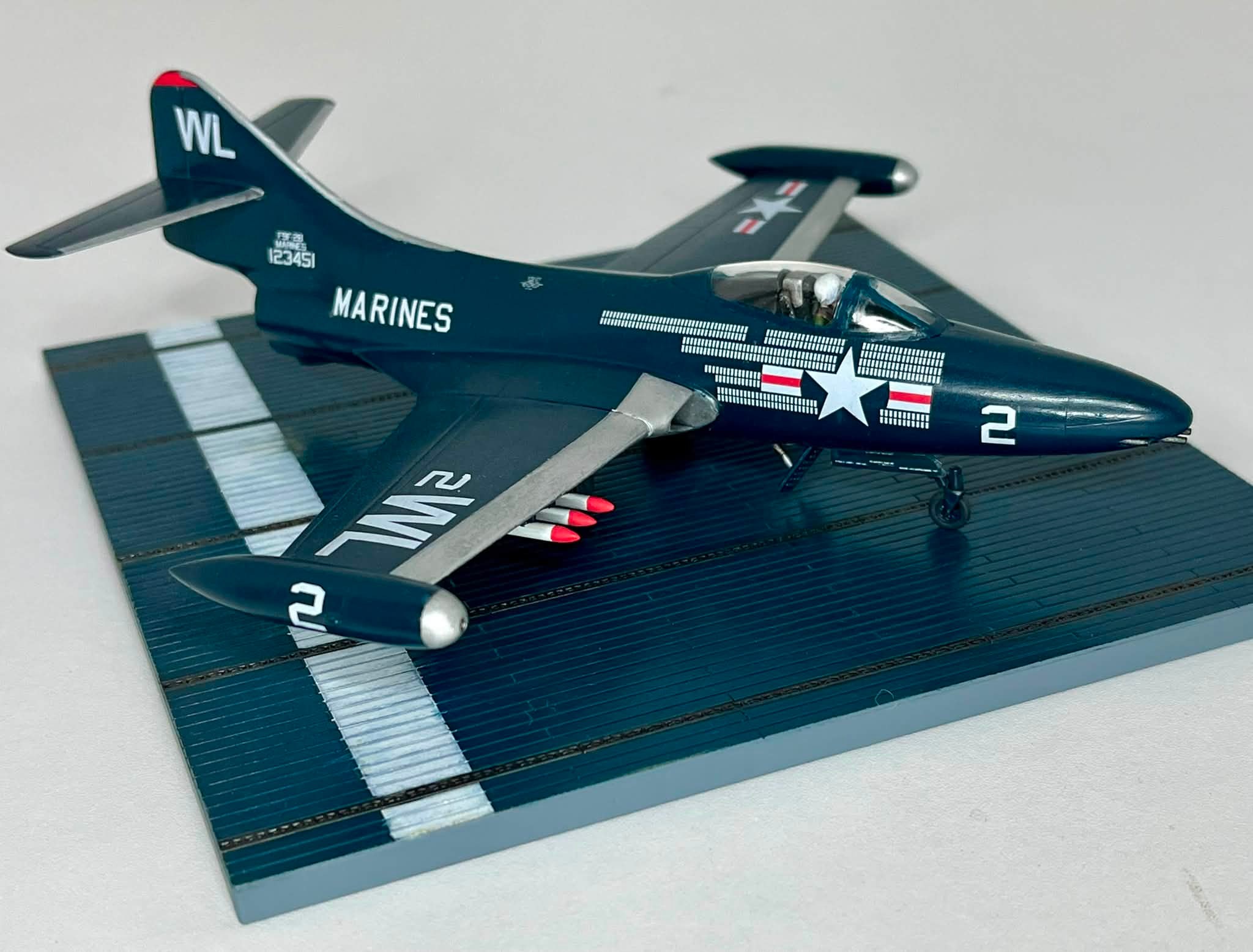 HobbyBoss 1/72 F9F-2 Panther model of VF-61 Jolly Rogers