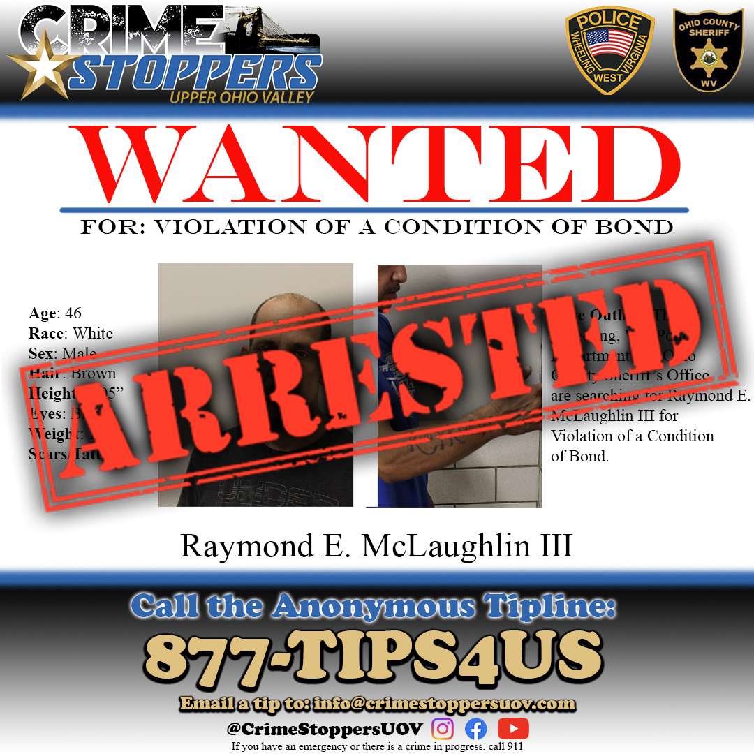 Crime Stoppers Upper Ohio Valley - UPDATE!!! THIS SUSPECT TURNED ...