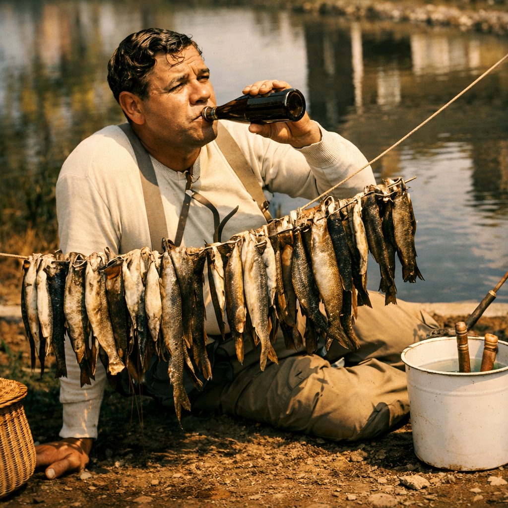 Timeless - Babe Ruth celebrating a good fishing experience at the ...