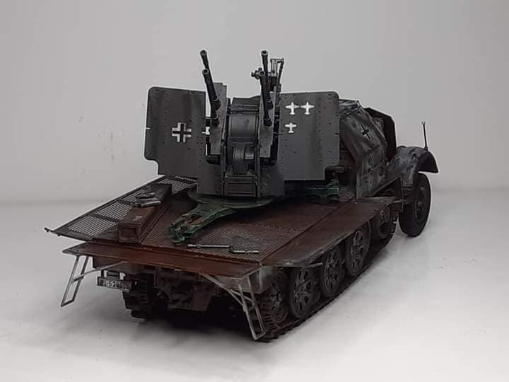 Tamiya – Maquette Flakvierling 38 20 Mm Avec Sd.Ah.52 – échelle 1/35, 114 Pièces – Pour Modélistes Confirmés