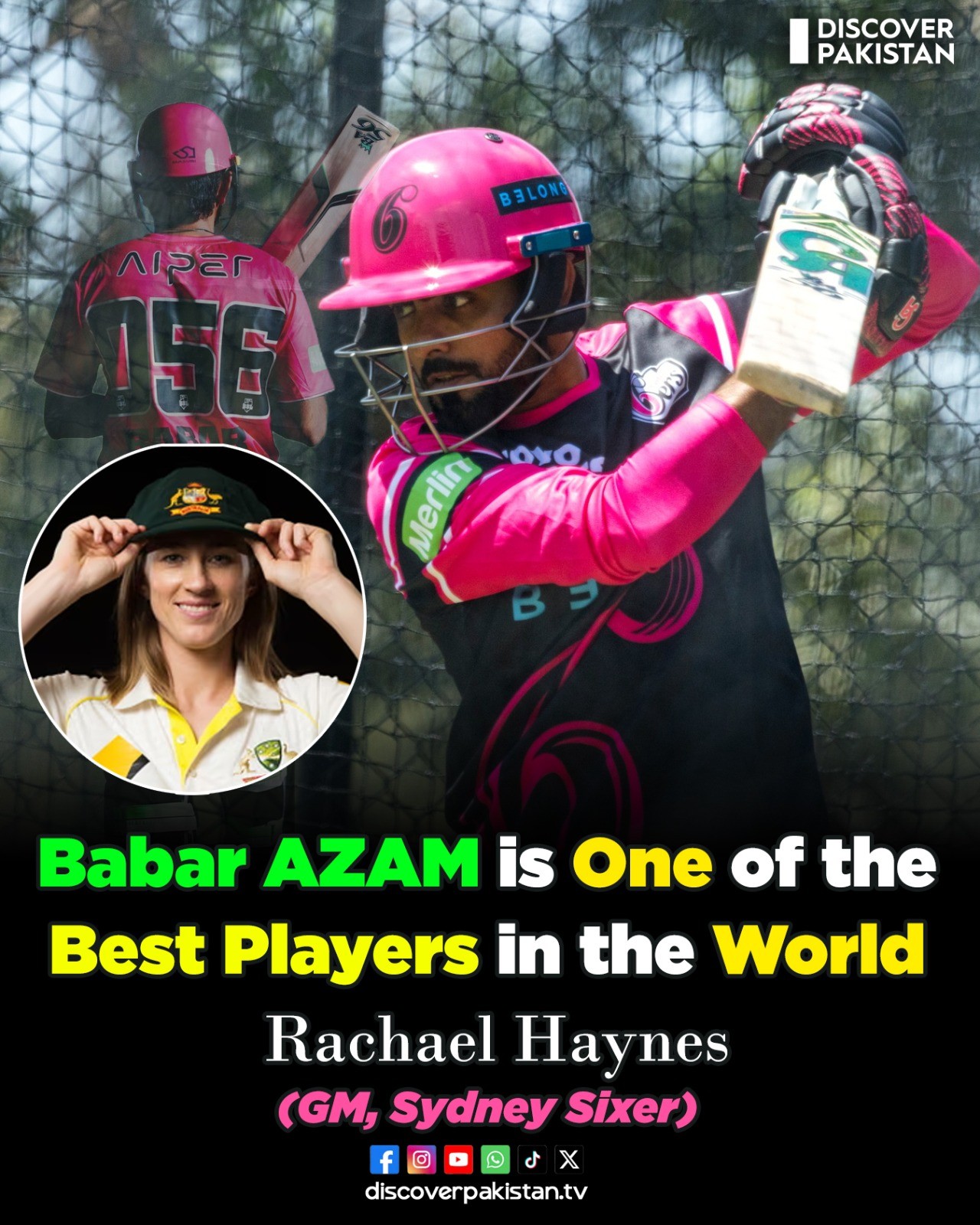 Discover - Babar Azam praised by Sydney Sixers GM Rachael Haynes as a ...