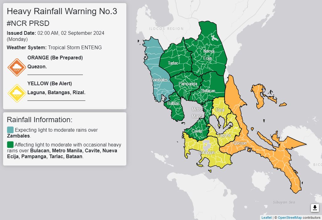 DOST-PAGASA - Heavy Rainfall Warning No. 3 #NCR_PRSD Weather System ...
