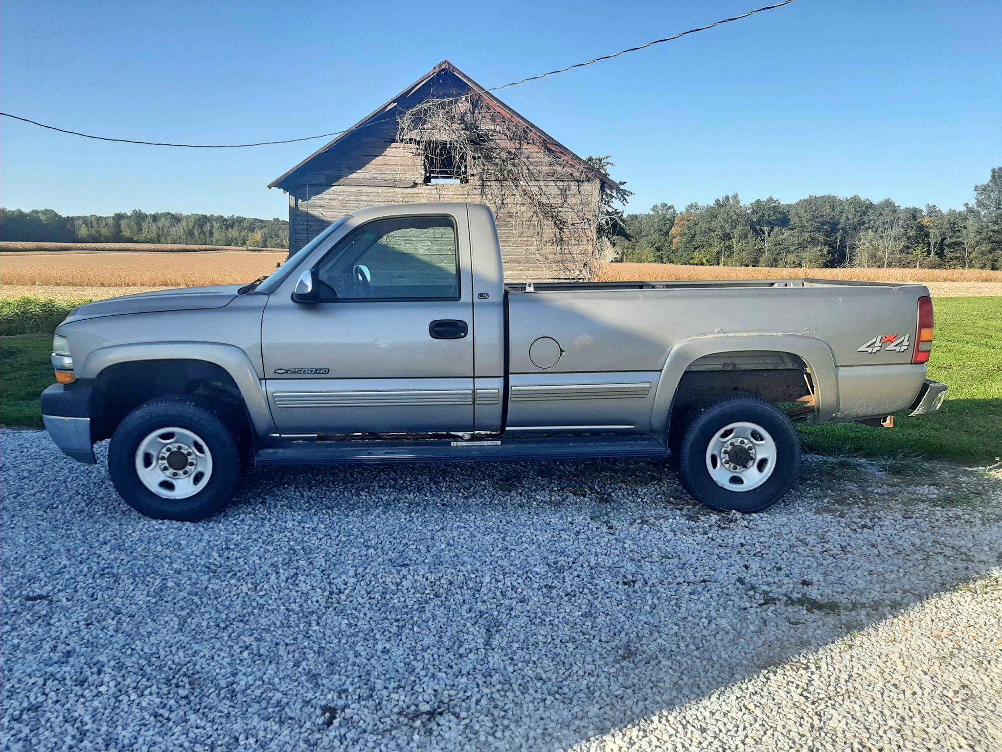 2001-2006 Chevrolet Silverado 2500 HD Std Cab, ABS Plastic Headliner, Medium Gray Foambacked Cloth