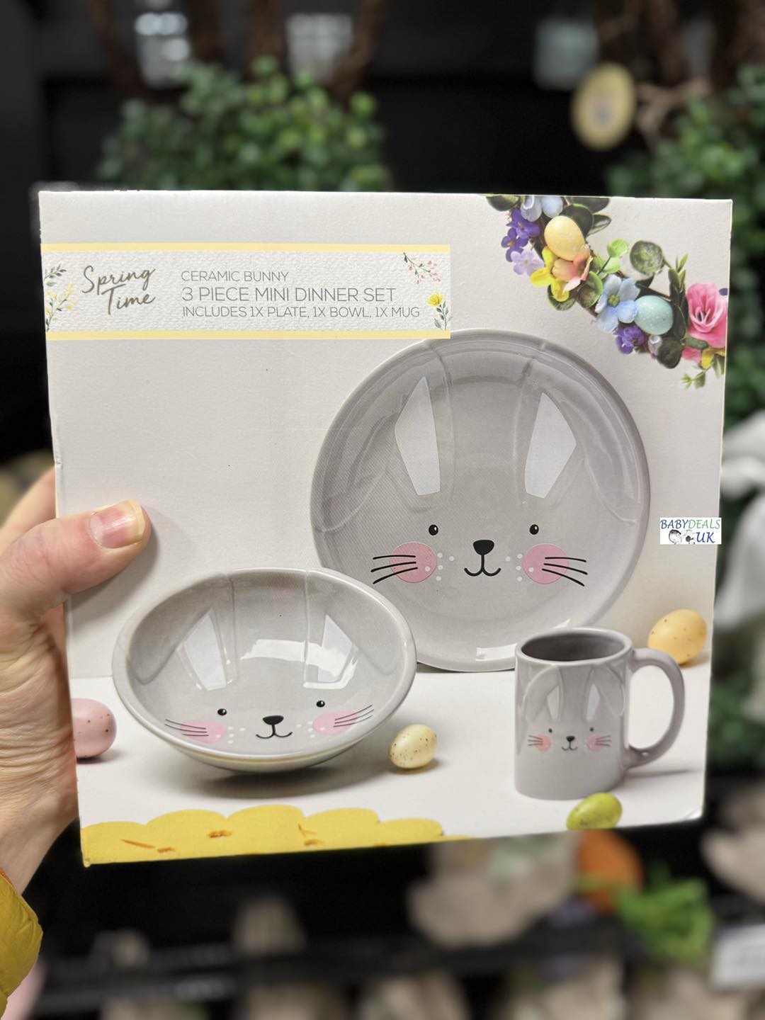 Portmeirion Botanic Garden 5-Piece Accent Bowl Set - Porcelain Square Handled Plate & 4 Bowls