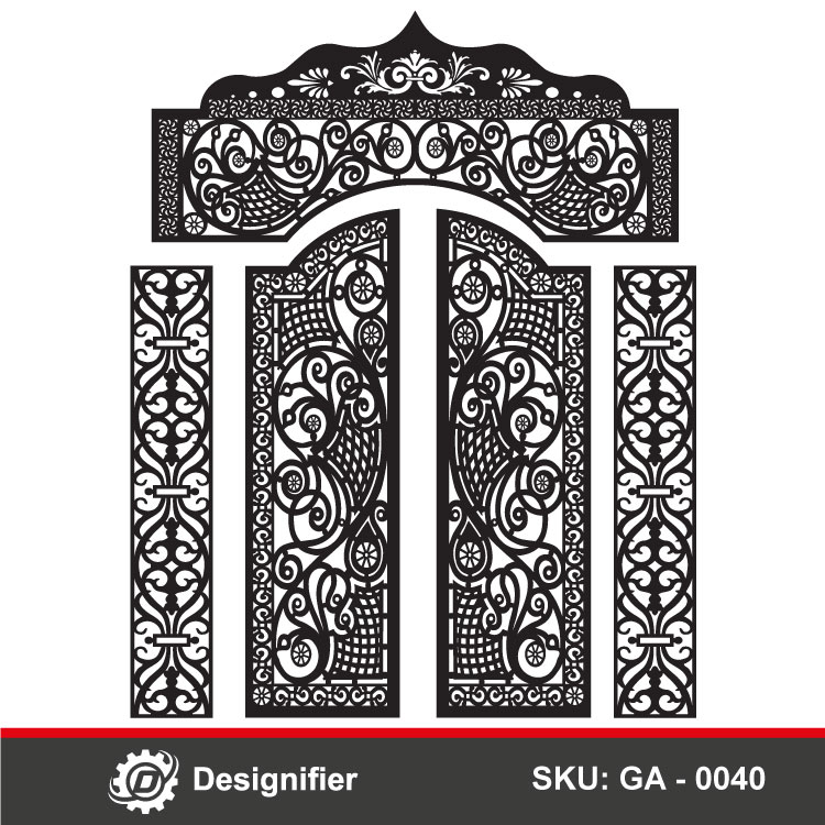 Designifier - Curved Scrolls Gate DXF GA0040 Enables you to make a ...