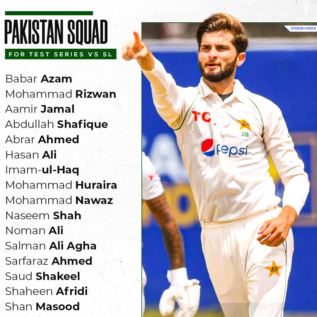 Cricketnmore - Pakistan name Test squad for the Sri Lanka...