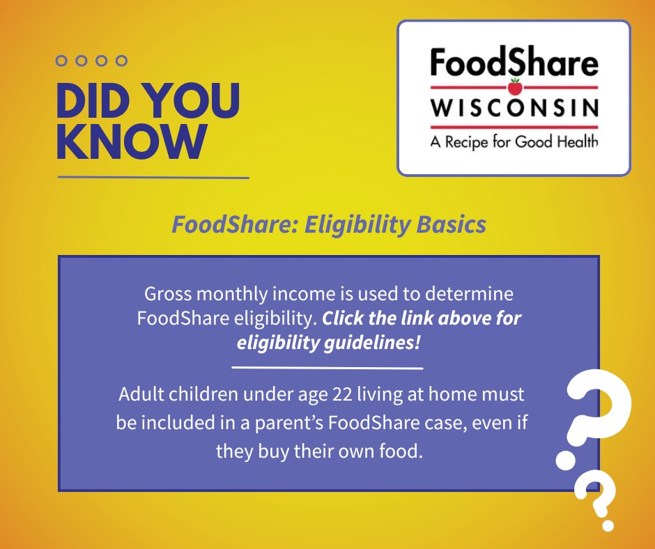 🛒 FoodShare: Eligibility... - Rock County Human Services | Facebook
