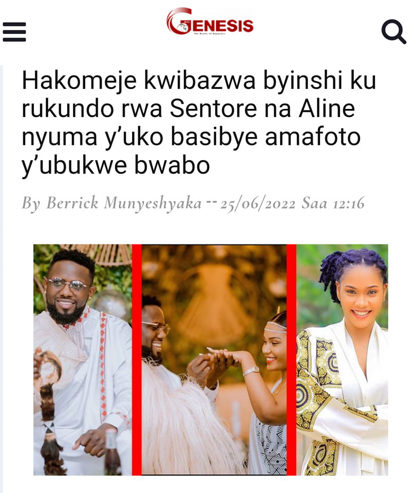 Urukundo rwa Sentore Lionel na... - Genesis TV Rwanda | Facebook