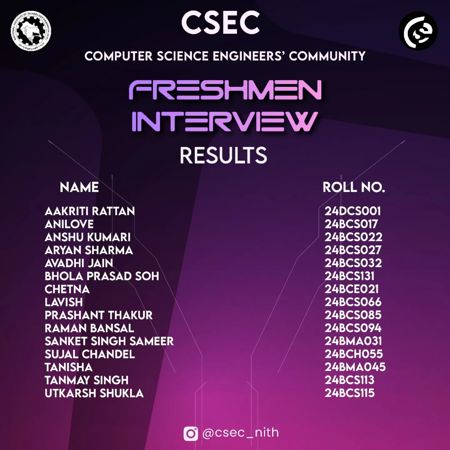 CSEC- Computer Science Engineers Community