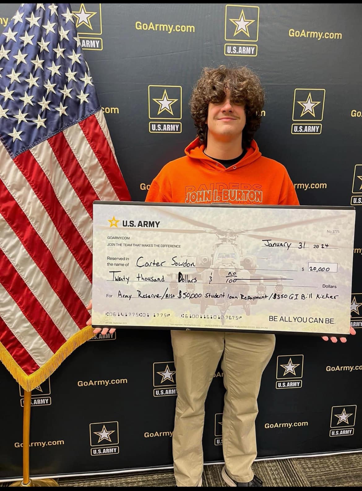John - Congratulations Carter! As part of the US Army Reserve, Carter ...