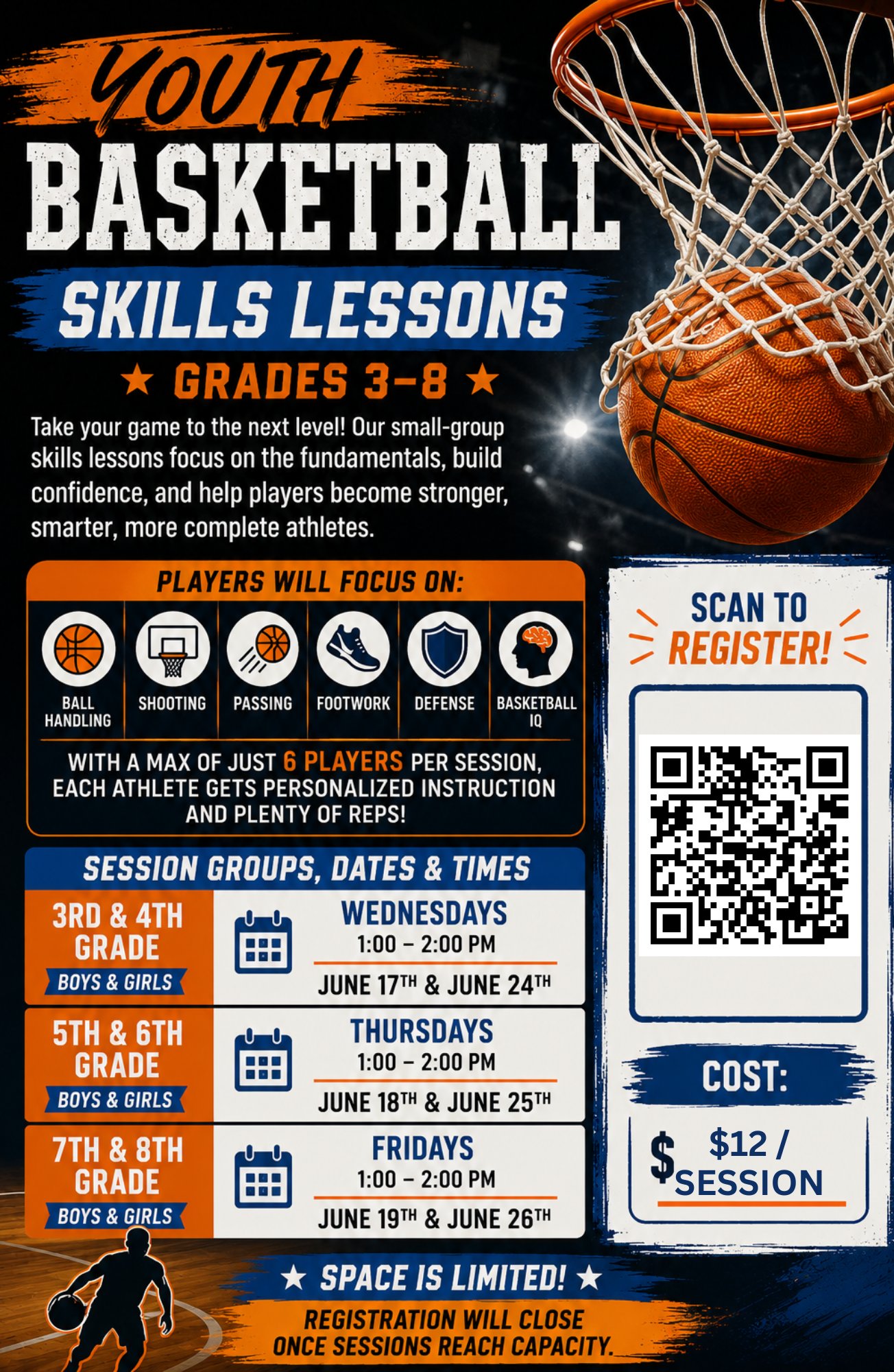 Augusta - Basketball Lessons with Beckham Stoops June 17, 18, 19 