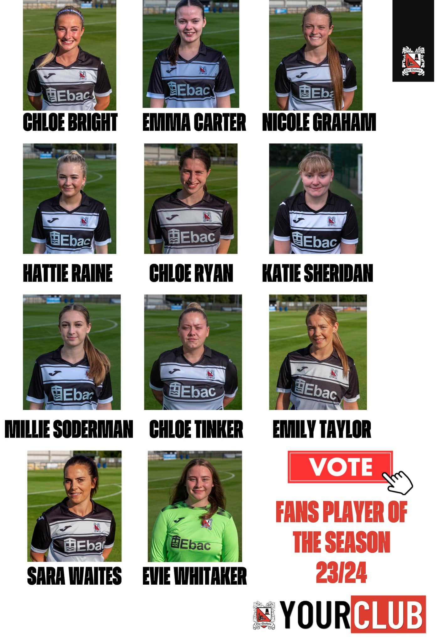 Darlington - The voting for Darlington FC Women’s Player of the Season ...