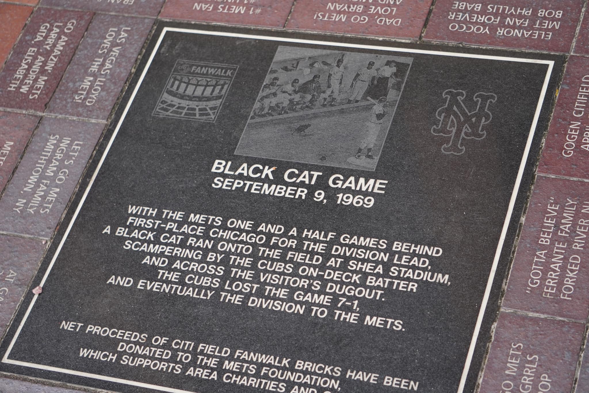Shea historical markings at Citi Field