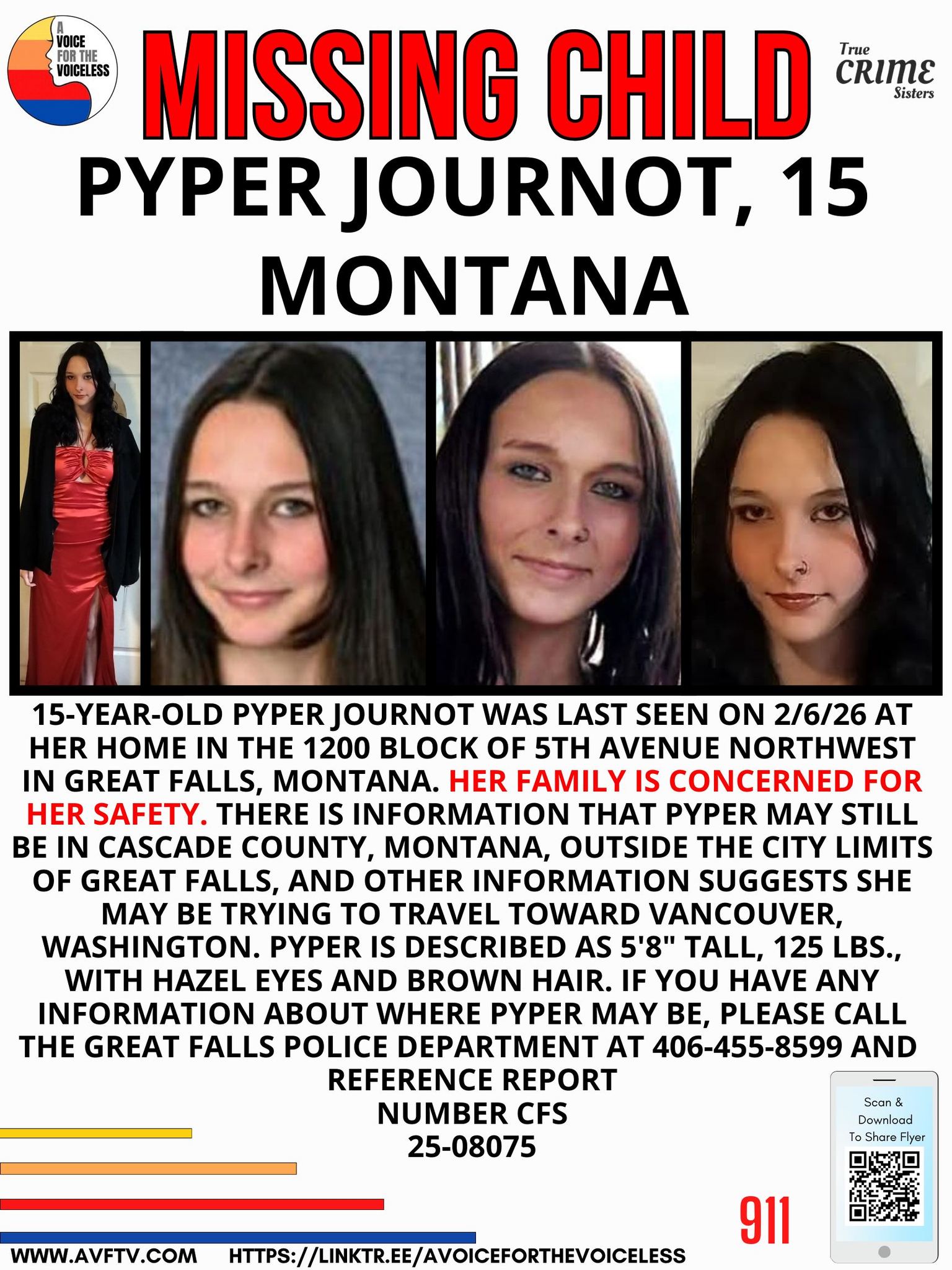 A Voice - 🚨 MISSING CHILD 🚨MULTI-STATE 💔 15-year-old Pyper Journot was ...