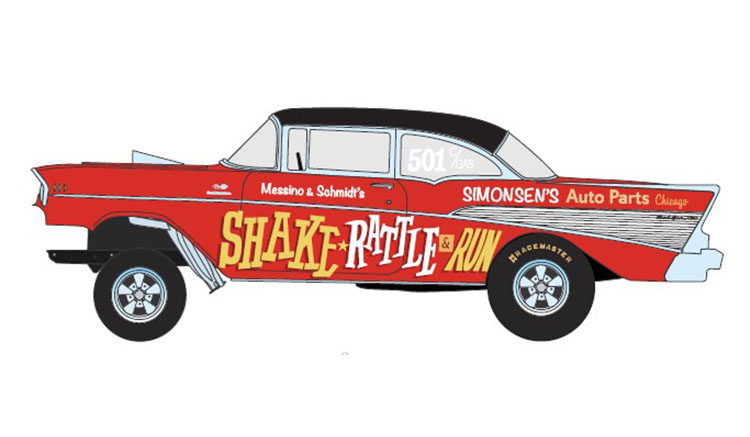 Chevrolet Bel Air Gasser 1957 Con Rampa – Kingtoys