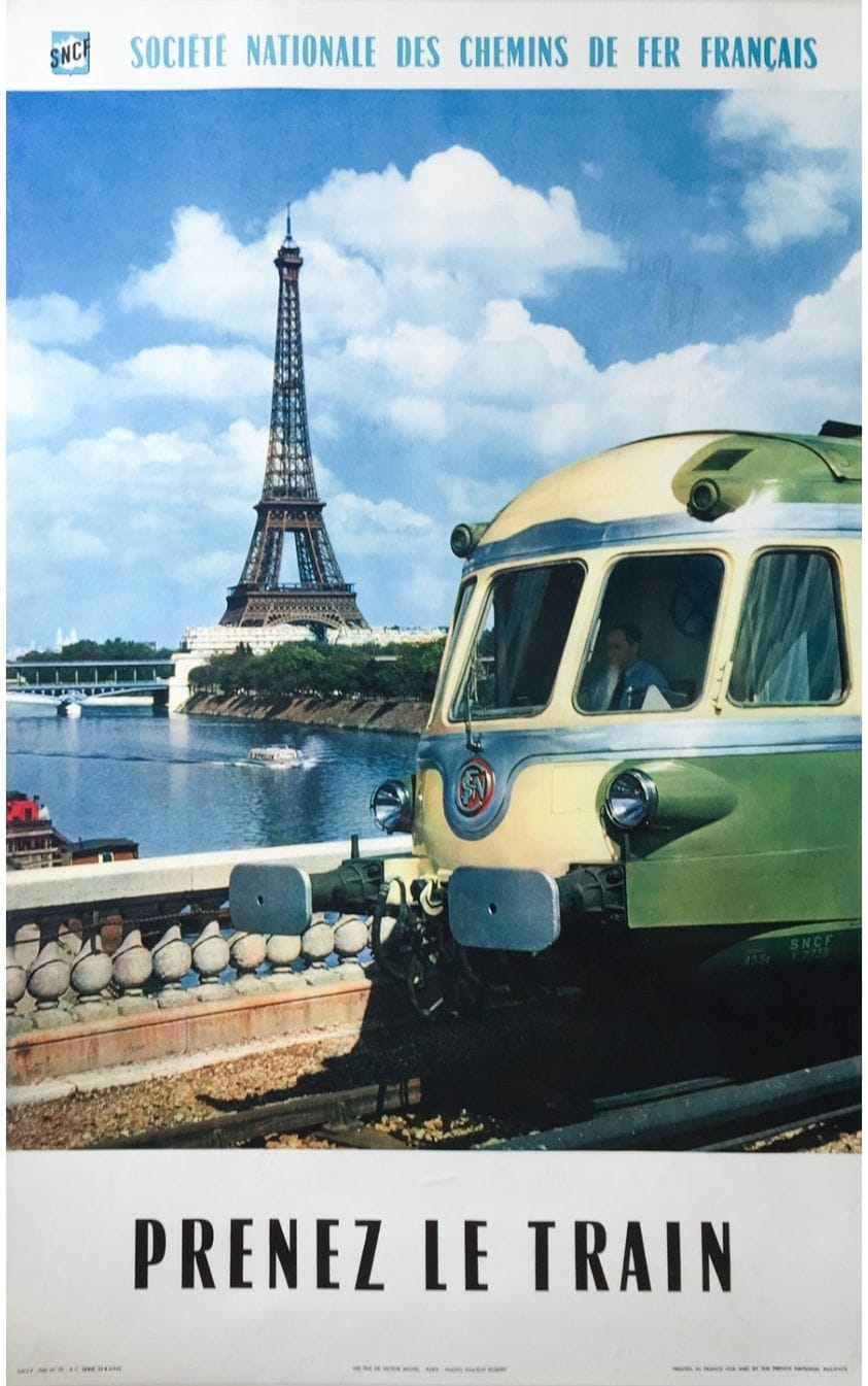 版画 SAVIGNAC SNCF TRAINS 1972 Raymond Savignac, 'Trains-autos couchettes - SNCF', 1972