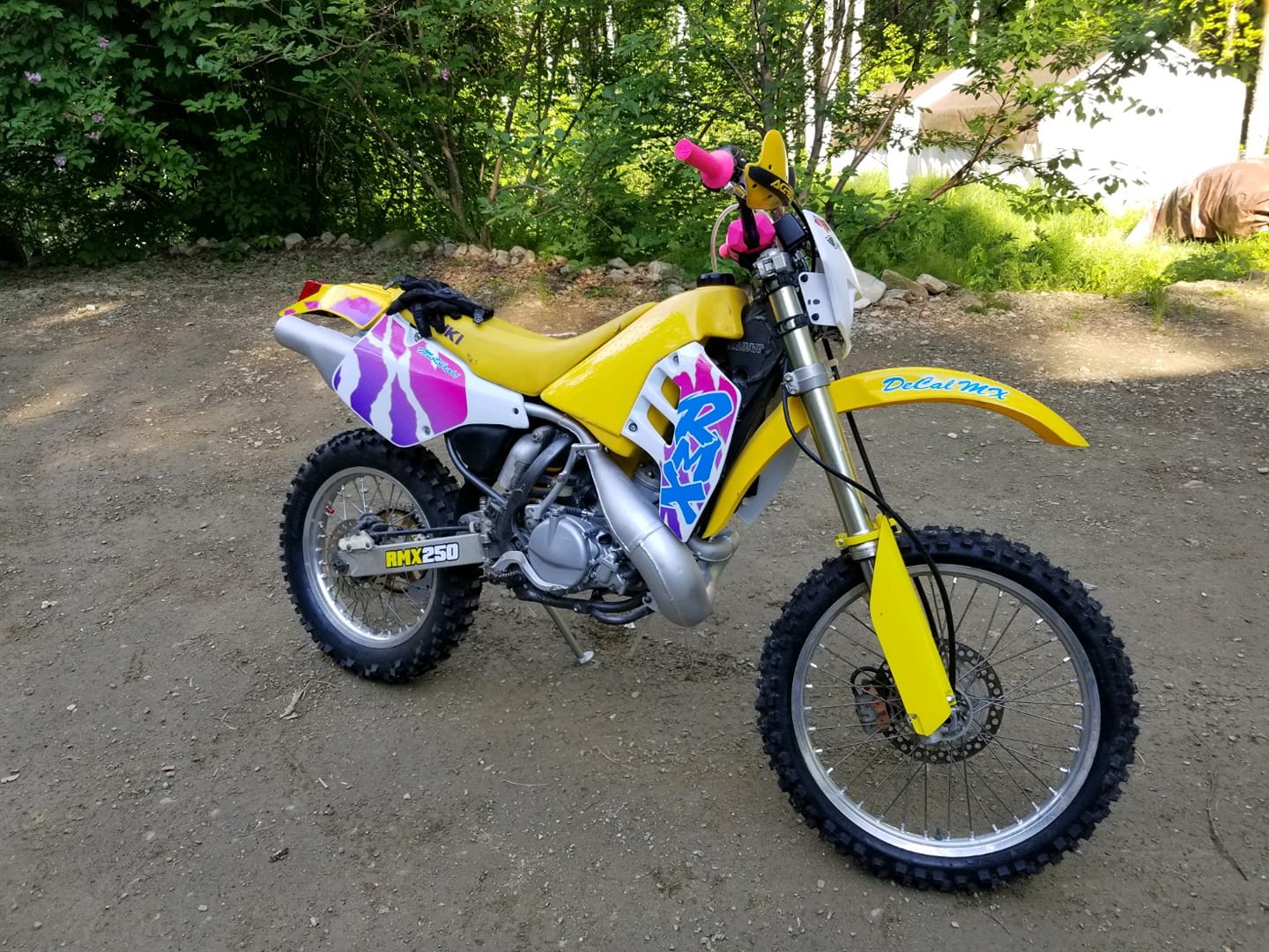 Ryan and Janis are enjoying the graphics on their 1992 Suzuki