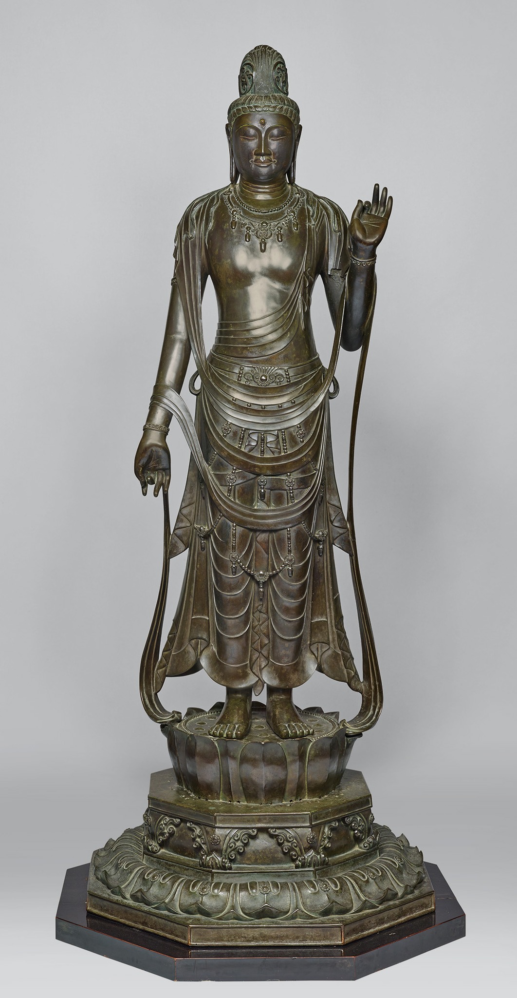 佳品 仏教三聖工芸品 精密彫刻 極上品 仏師で仕上げ品 ぽく 西方