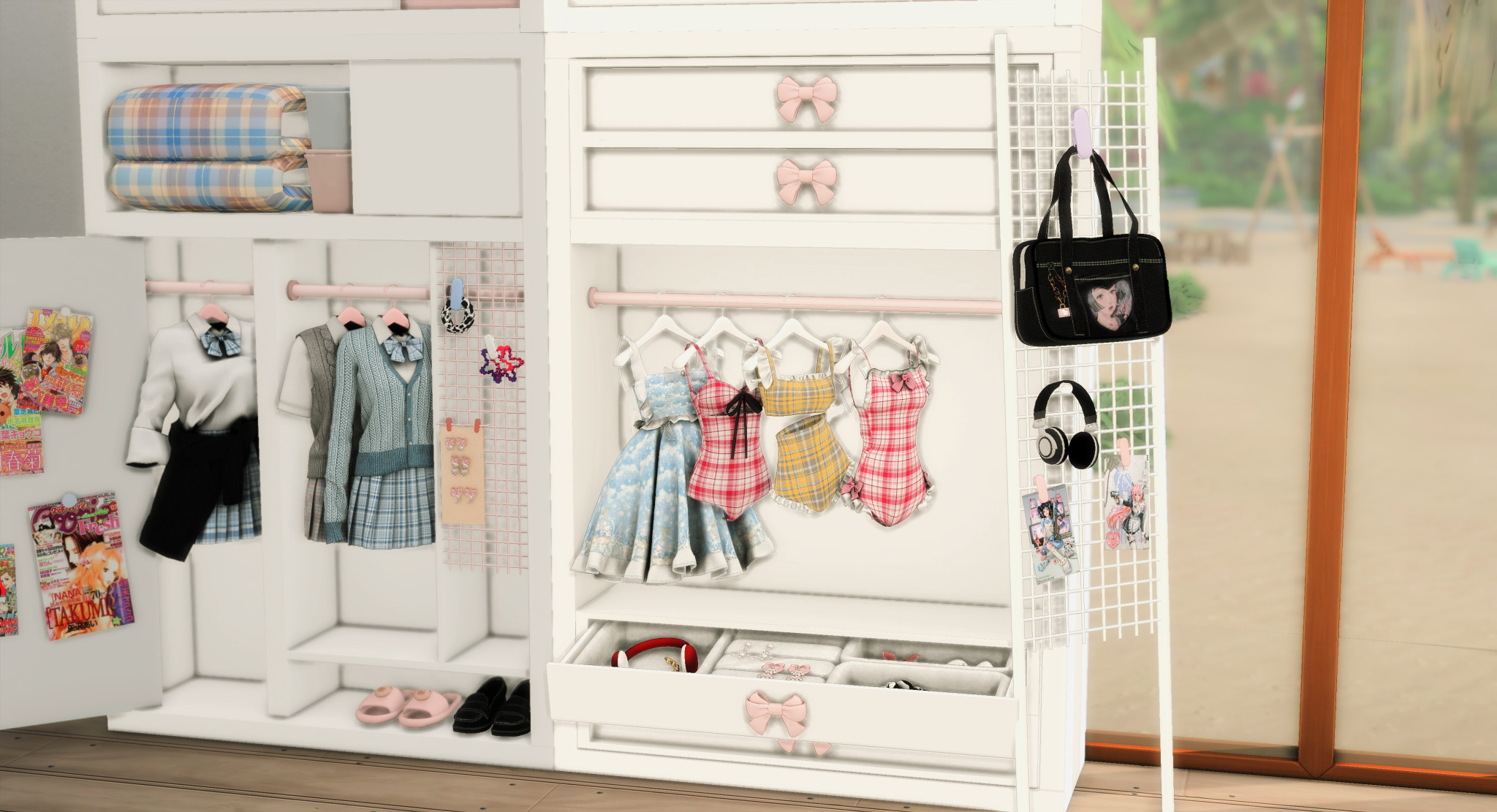 Jennymysims - 🎀#Thesims4cc🎀 ♡ ของตกแต่ง ♡ ประกอบด้วย: ตู้เสื้อผ้า ...