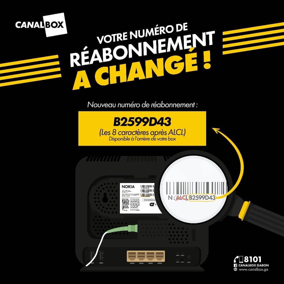 Canalbox Gabon - #Réabonnement | 𝐯𝐨𝐭𝐫𝐞 𝐧𝐮𝐦𝐞́𝐫𝐨 𝐝𝐞...