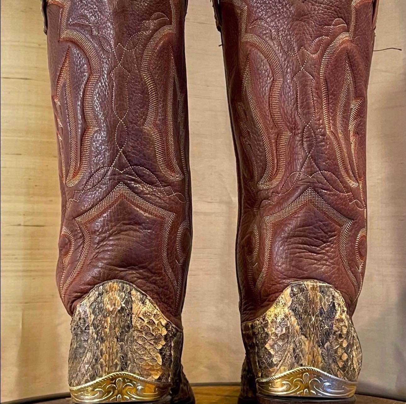 Canebreak Rattlesnake Cowboy Boots. Men’s 10. Vintage - Boots - Austin ...