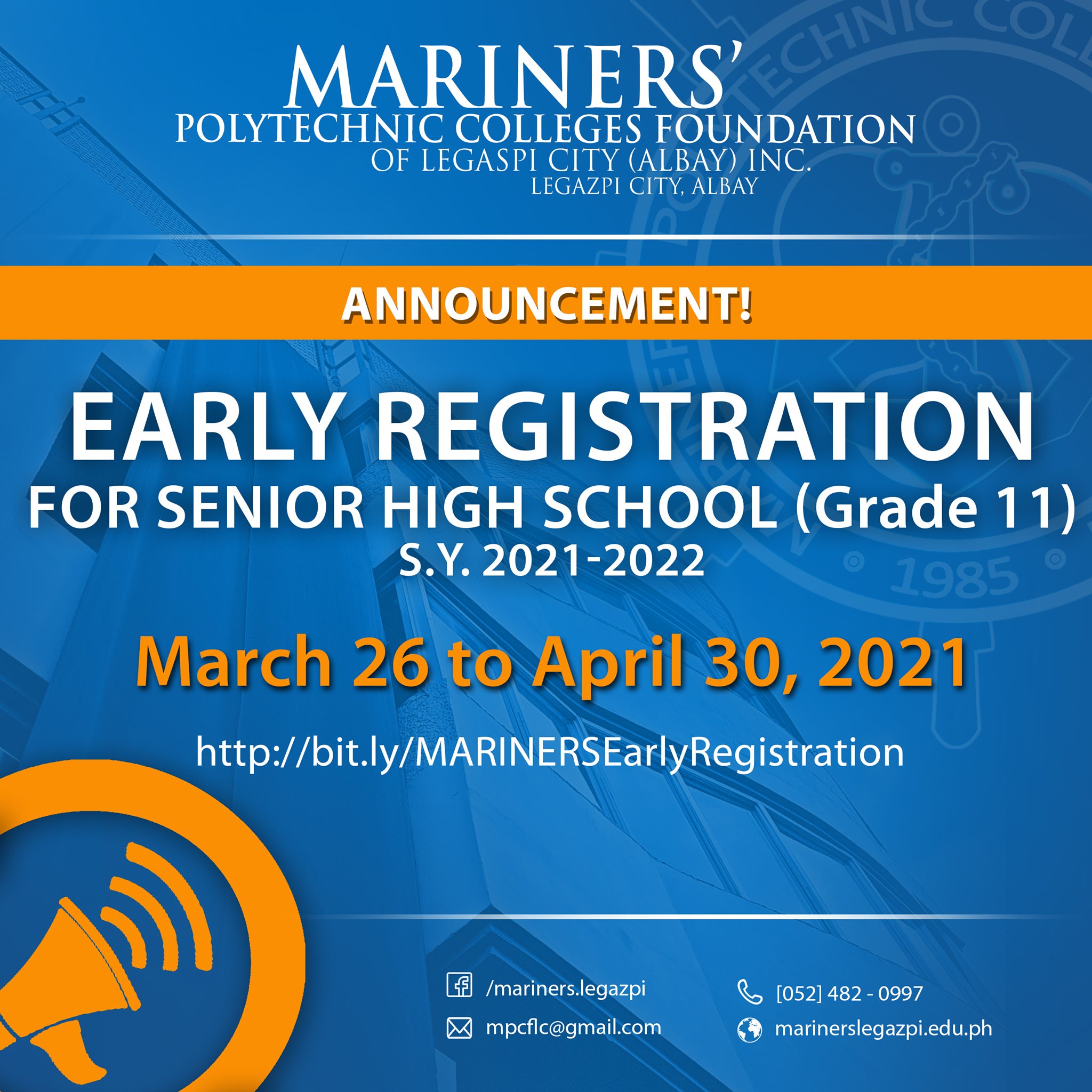 Avail of the early registration for Grade 11 Senior High School for S.Y ...