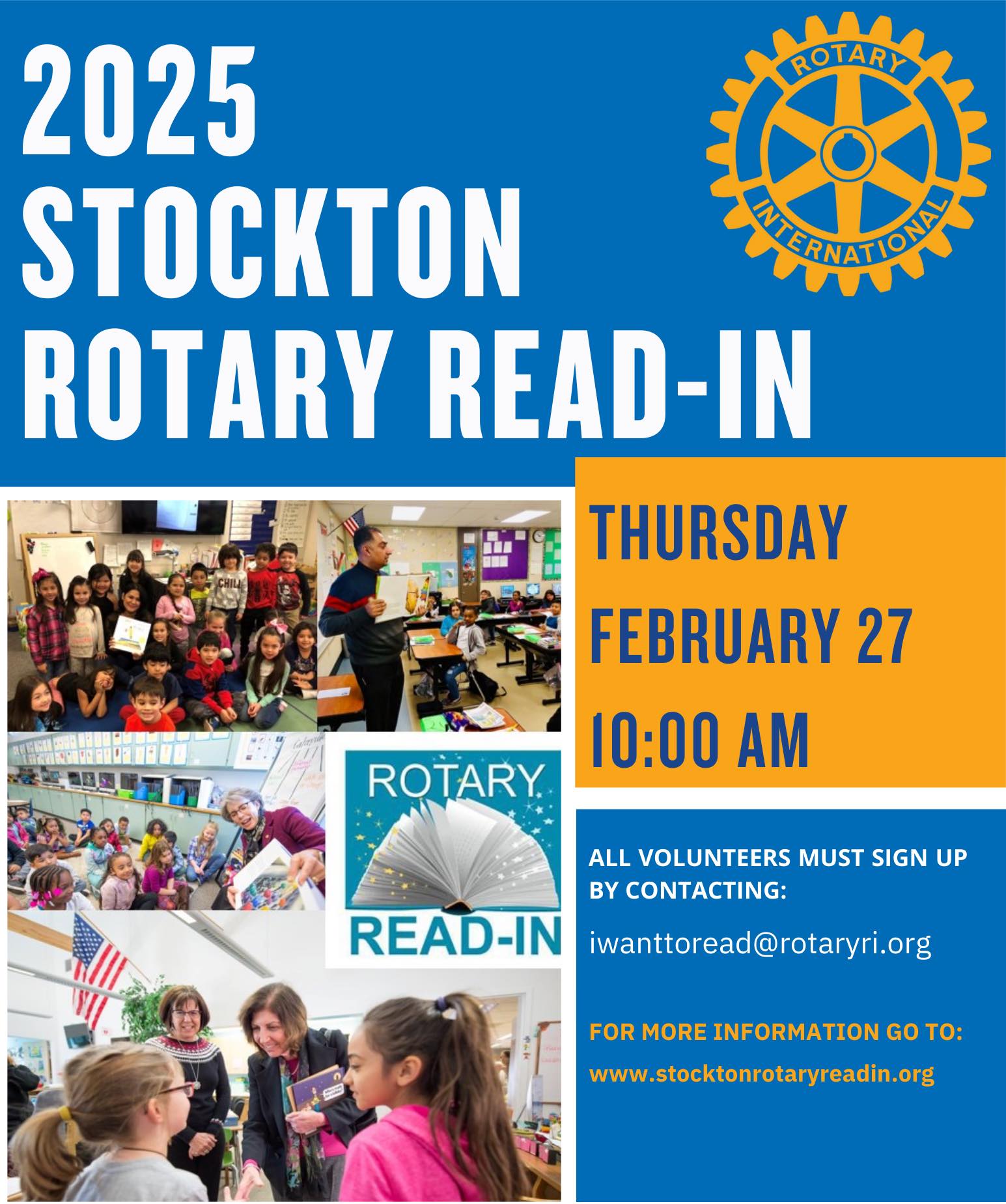 Rotary - VOLUNTEERS NEEDED! Rotary Clubs of Stockton are all coming ...