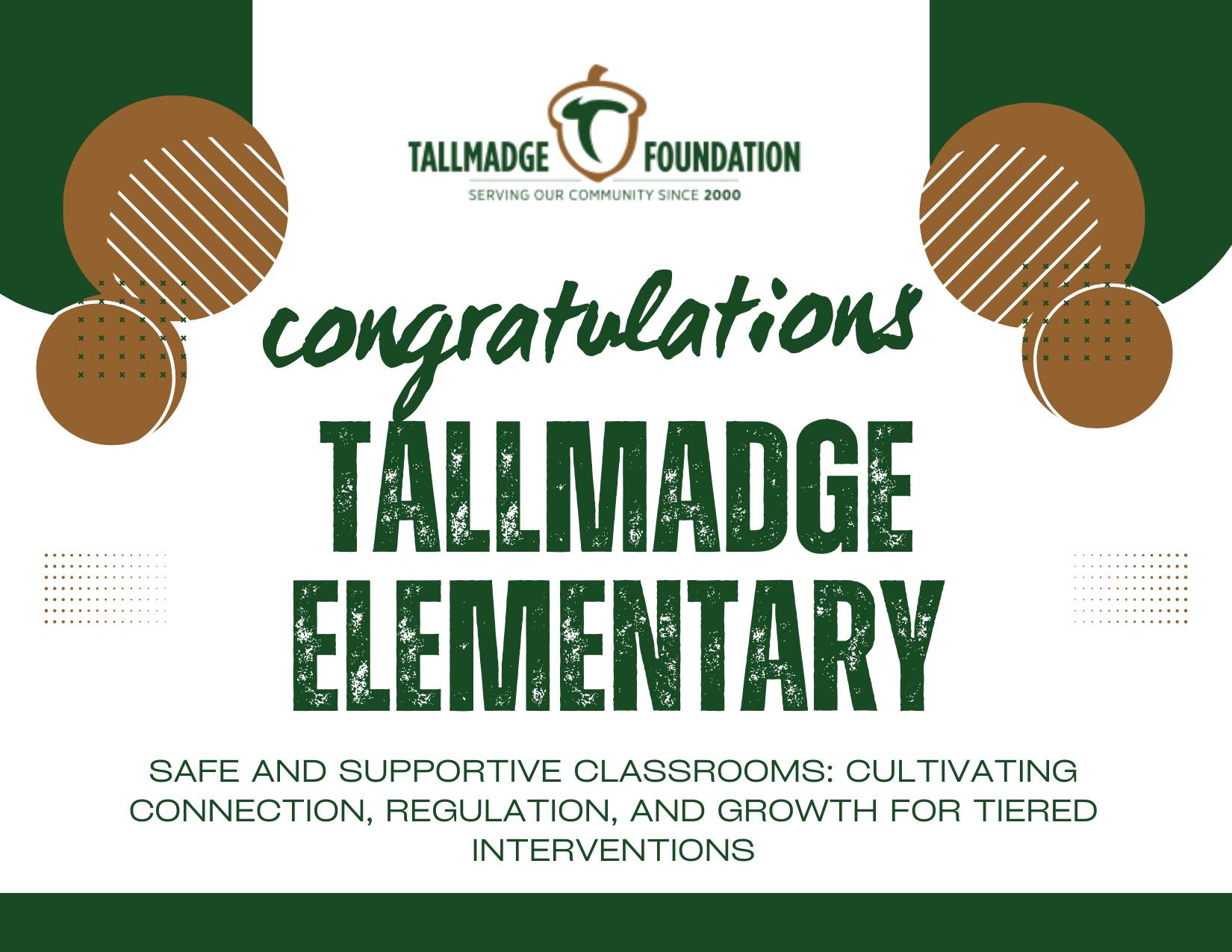 The Tallmadge Foundation is pleased... - Tallmadge Foundation | Facebook
